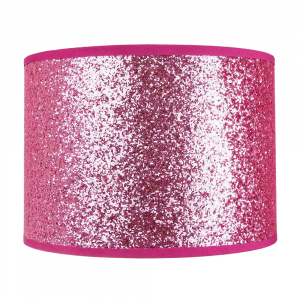Modern and Designer Bright Pink Glitter Fabric Pendant/Lamp Shade 30cm Wide