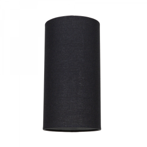 Contemporary and Stylish Jet Black Linen Fabric Tall Cylindrical 25cm Lamp Shade