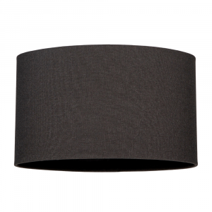 Contemporary and Sleek Charcoal Black Linen Fabric Oval Lamp Shade 60w Maximum
