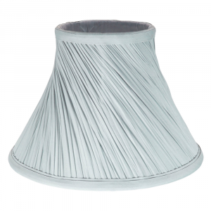 Traditional Swirl Designed 14" Empire Lamp Shade in Silky Grey Cotton Fabric