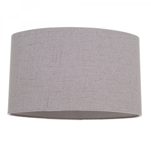 Modern and Sleek Grey Stitch Linen Fabric Oval Lamp Shade with Silver Lining
