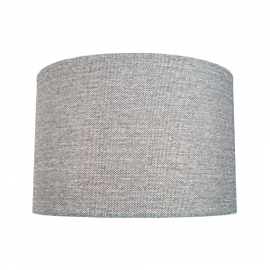 Modern and Sleek 25cm Width Light Grey Linen Fabric Drum Lamp Shade 60w Maximum