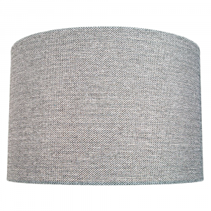 Modern and Sleek 35cm Width Light Grey Linen Fabric Drum Lamp Shade 60w Maximum