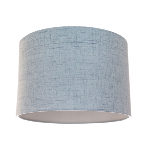 Modern and Sleek Blue Textured Linen Fabric 10" Drum Lamp Shade 60w Maximum