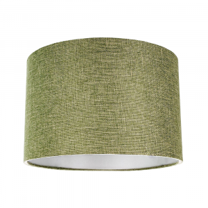 Contemporary Olive Green Plain Linen Fabric 10" Drum Lamp Shade 60w Maximum