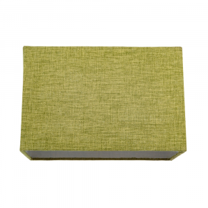 Contemporary and Sleek Olive Linen Fabric Rectangular Lamp Shade 60w Maximum