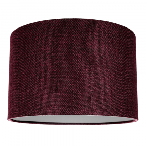 Contemporary and Sleek Purple Plain Linen Fabric 14" Drum Lamp Shade 60w Maximum