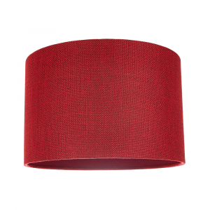 Modern and Sleek Red Plain Natural Linen Fabric 10" Drum Lamp Shade 60w Max