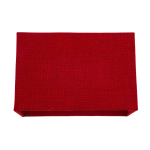 Contemporary and Sleek Deep Red Linen Fabric Rectangular Lamp Shade 60w Maximum