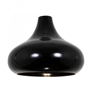 Industrial Retro Designer Black Gloss Curved Metal Ceiling Pendant Light Shade