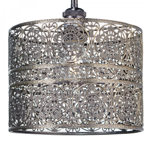 Moroccan Style Antique Brass Metal Pendant Light Shade with Floral Decoration