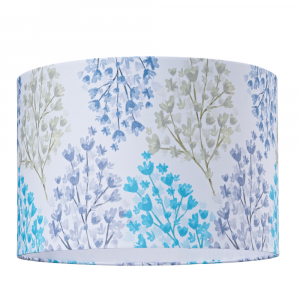 Contemporary and Unique Abstract Floral Watercolour Lampshade with Pastel Tones