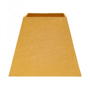 Contemporary and Sleek Ochre Linen Fabric Empire Square Lamp Shade 60w Maximum
