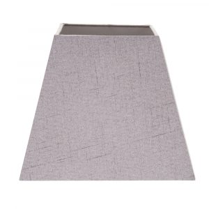 Contemporary and Sleek Grey Linen Fabric Empire Square Lamp Shade 60w Maximum