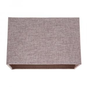 Contemporary and Sleek Ash Grey Linen Fabric Rectangular Lamp Shade 60w Maximum