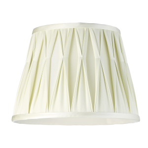 Handmade 100% Silk Fabric Cream Single Pleated Lamp Shade with Tapered Edges