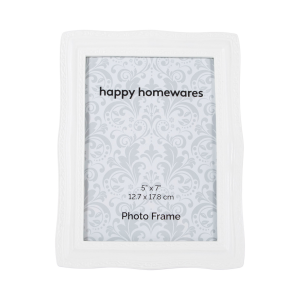 Traditional and Elegant Mat White Resin 5x7 Picture Frame Landscape or Portrait