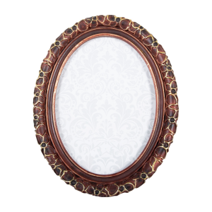 Antique and Vintage Rustic Burgundy Oval 5x7 Picture Frame for Table or Wall