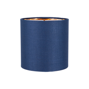 Contemporary Midnight Blue 6" Clip-On Candle Lamp Shade with Copper Inner Lining