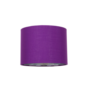Modern Purple Cotton Fabric Small 8" Lamp Shade with Shiny Silver Inner