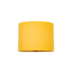 Modern Ochre Mustard Cotton Fabric Small 8" Lamp Shade with Shiny Gold Inner