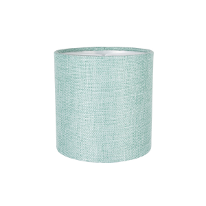 Modern Mint Linen Fabric Small 6" Drum Lampshade with Shiny Silver Inner Lining