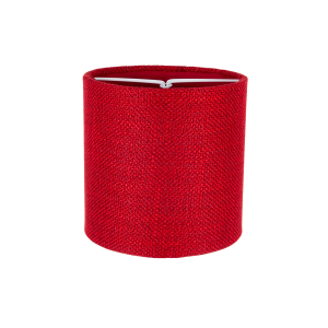 Modern Red Linen 6" Clip-On Candle Lamp Shade with Matching Cotton Inner