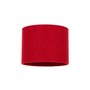 Modern Red Linen Fabric Small 8" Drum Lamp Shade with Matching Cotton Lining