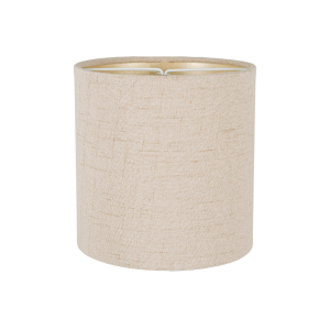 Modern Taupe Linen Fabric Small 13cm Drum Clip Shade with Matching Satin Lining
