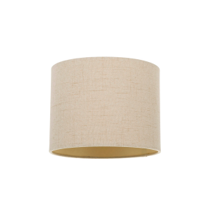 Modern Taupe Linen Fabric Small 8" Drum Lamp Shade with Matching Satin Lining