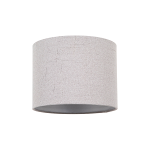 Modern Grey Linen Fabric Small 8" Drum Lamp Shade with Matching Satin Lining