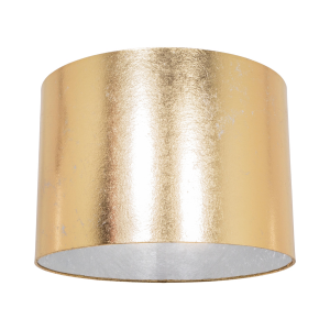 Modern Designer Gold Foil Effect 16" Drum Lamp Shade for Table or Ceiling Use