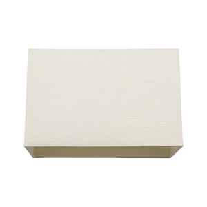 Large Rectangular Cream Linen Fabric Lamp Shade for Table and Floor Lamp Bases