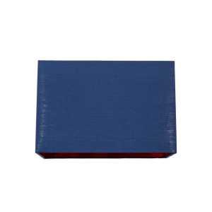 Modern Midnight Blue Cotton Fabric Rectangular 30cm Shade with Copper Inner