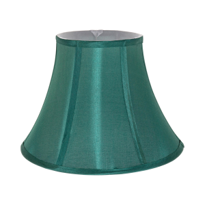 Traditional Empire Shaped 12 Inch Lamp Shade in Rich Silky Green Cotton Fabric