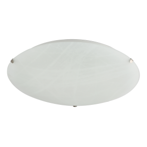 Traditional White Alabaster Circular Glass IP20 Flush Ceiling Light Fitting