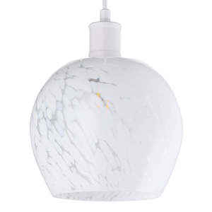 Contemporary Designer Opal White Snowflake Glass Pendant Ceiling Lighting Shade