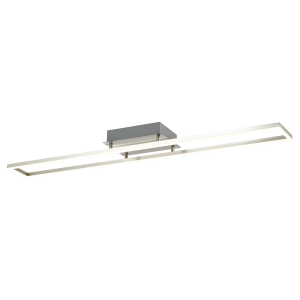 Modern LED Strip Ceiling Light Fitting in Brushed Nickel Perfect for Kitchens