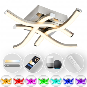 Fully Smart LED Ceiling Lamp with RGB and CCT Control Alexa and Google Nest