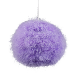 Modern and Chic Small Real Soft Lilac Feather Decorated Pendant Lamp Shade