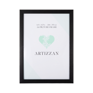 Modern and Chic Black Veneer Wood Effect A4 Certificate Frame for Wall or Table