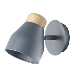 Contemporary Scandinavian Designed Wall Light Fitting in Charcoal Graphite Grey