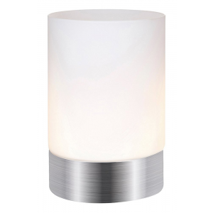 Contemporary Small Brushed Silver Touch Dimmable Table Lamp